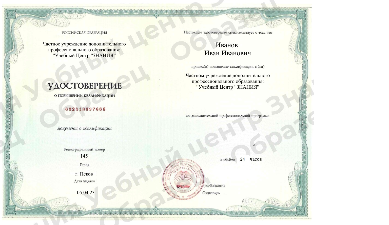 Выдаваемый документ Выдаваемый документ