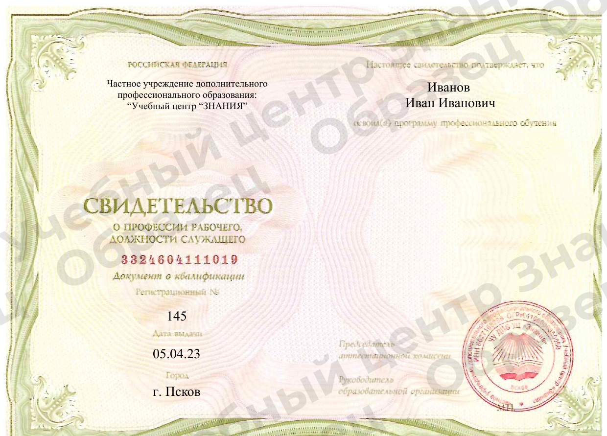 Выдаваемый документ Выдаваемый документ