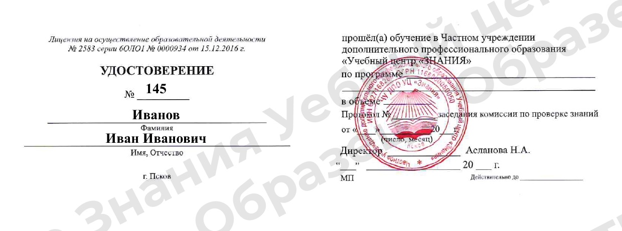 Выдаваемый документ Выдаваемый документ